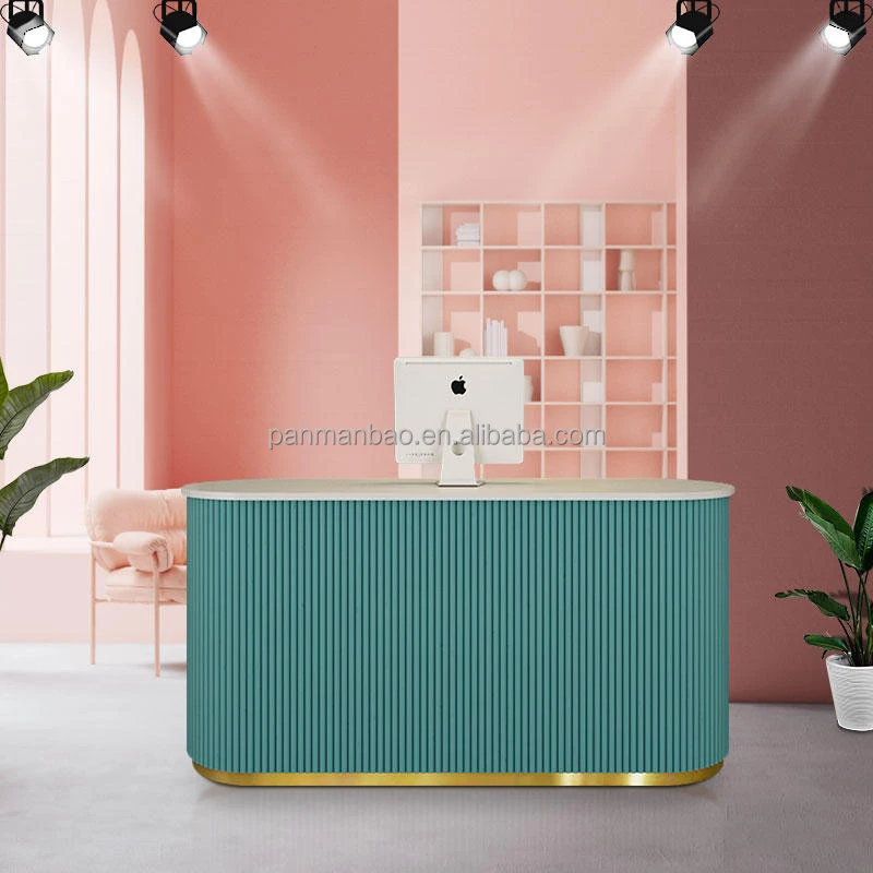 Прямая Продажа с фабрики дешевая мебель для салона красоты цвет настраиваемый парикмахерский салон стойка регистрации