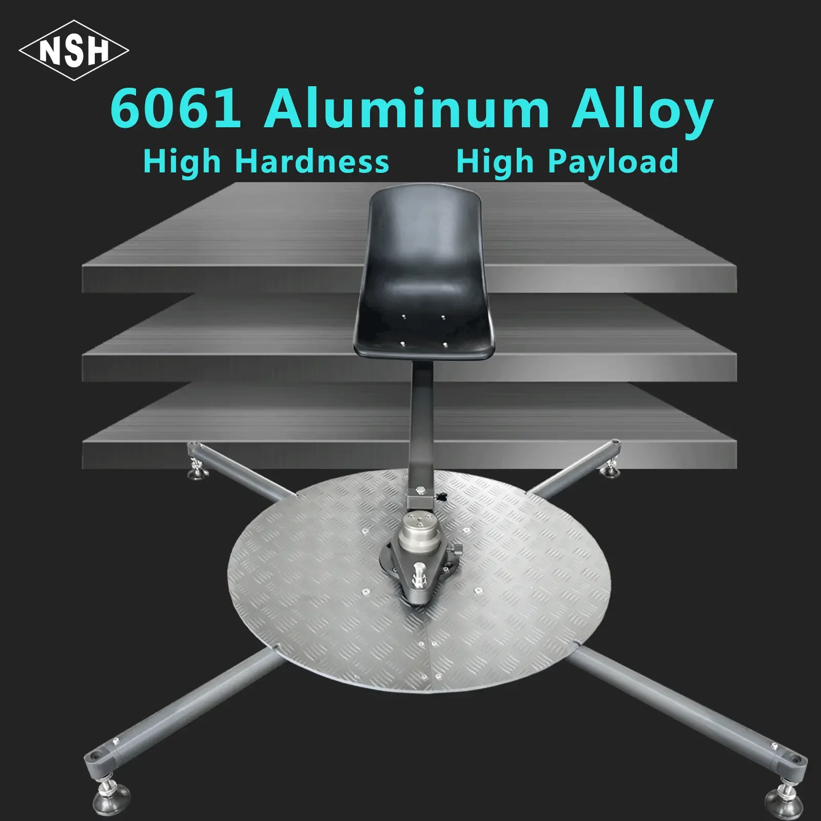 NSH Spider Platform 360 Degree Rotating Turntables With Seat Soccer Camera Equipment For Video Shoot