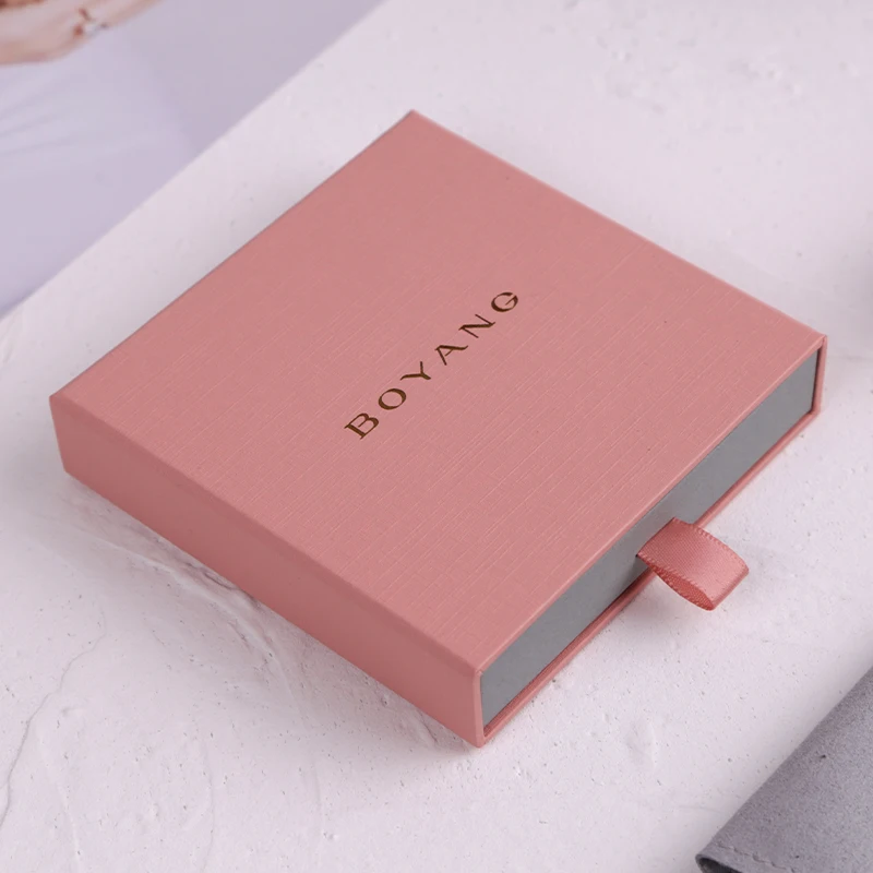 Custom logo Luxury Printed High Quality Clear Chain Box Jewelry Storage Packaging Necklace Gift Box