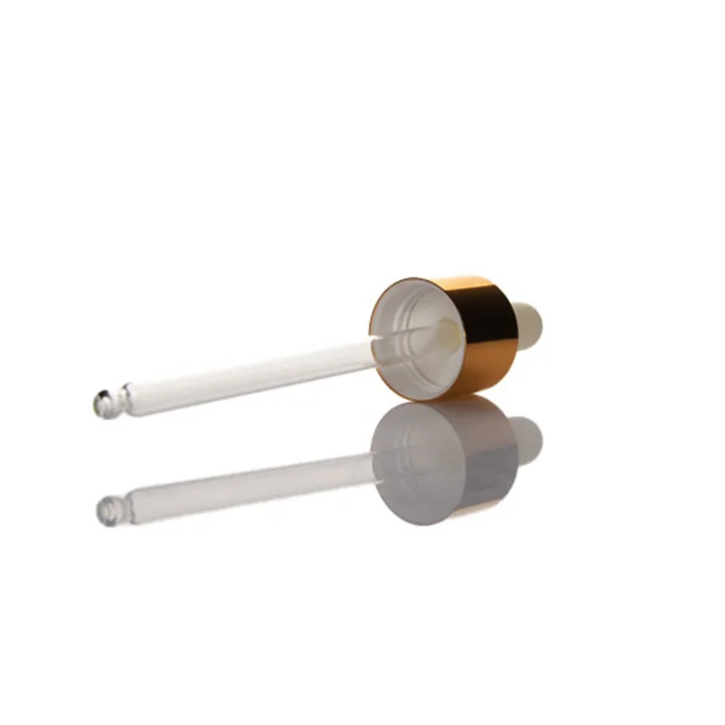 18mm 20mm 24mm dropper cap with customized rubber plastic teat glass dropper for essential oil bottle
