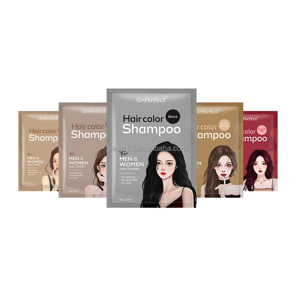 Wholesale Magic Color Hair Dye Shampoo Fast Acting Black Hair Color Argan Oil Based Permanent Hair Dye for Men & Women
