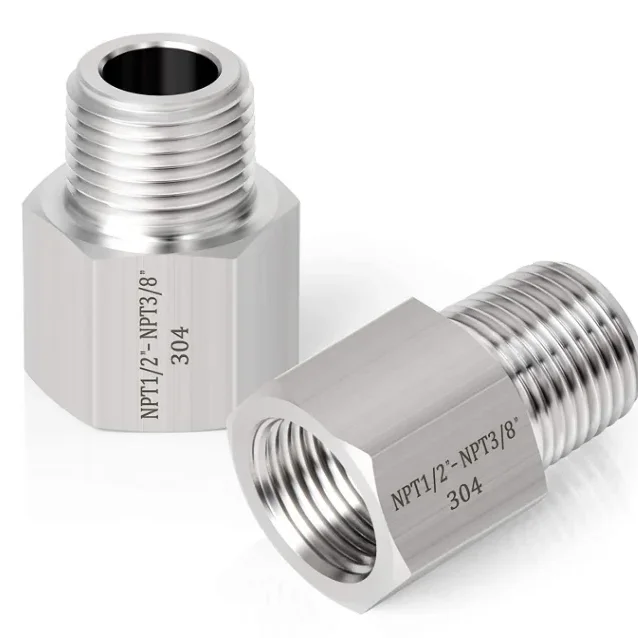 reliable quality factory direct supply stainless steel 304 1/2  male NPT to 1/2 female NPT Reducing Pipe Adapter fitting