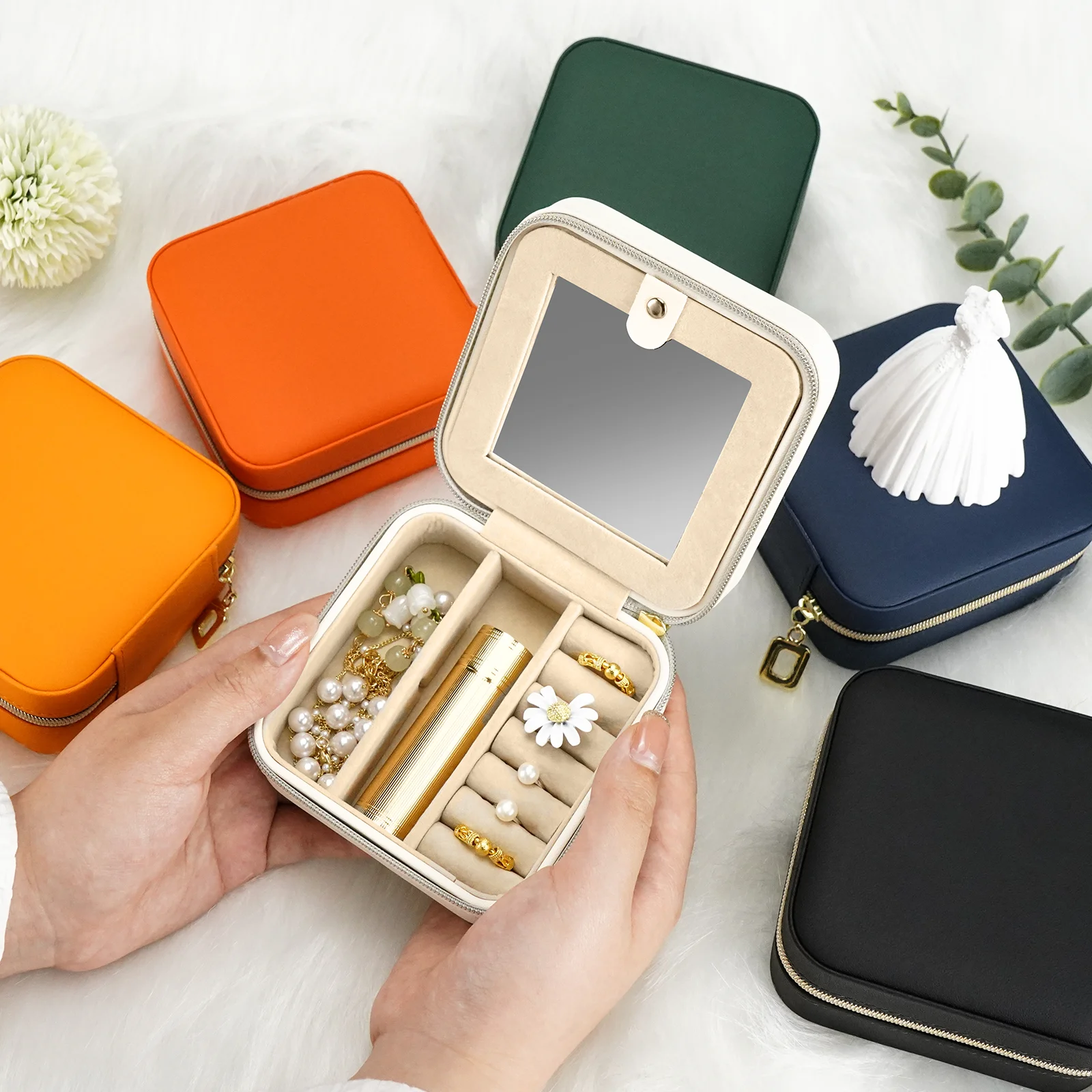 Quality luxury custom logo jewelry organizer box in store quickly deliver large jewelry box jewelry organizer