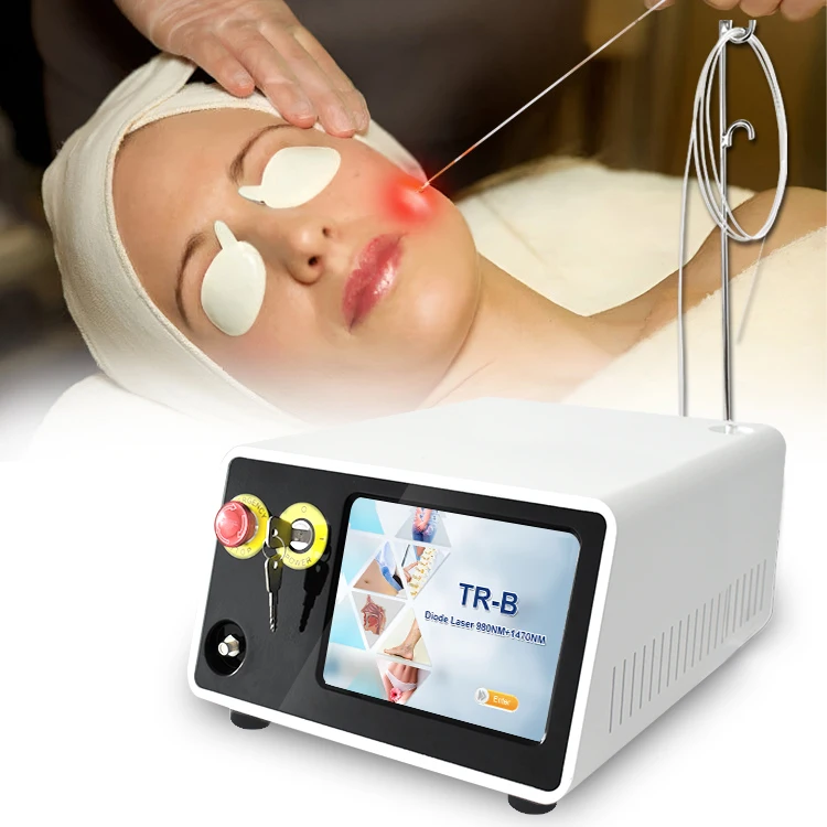 980 1470nm diode laser lipolysis machine liposuction canula endolaser machine fiber optic price