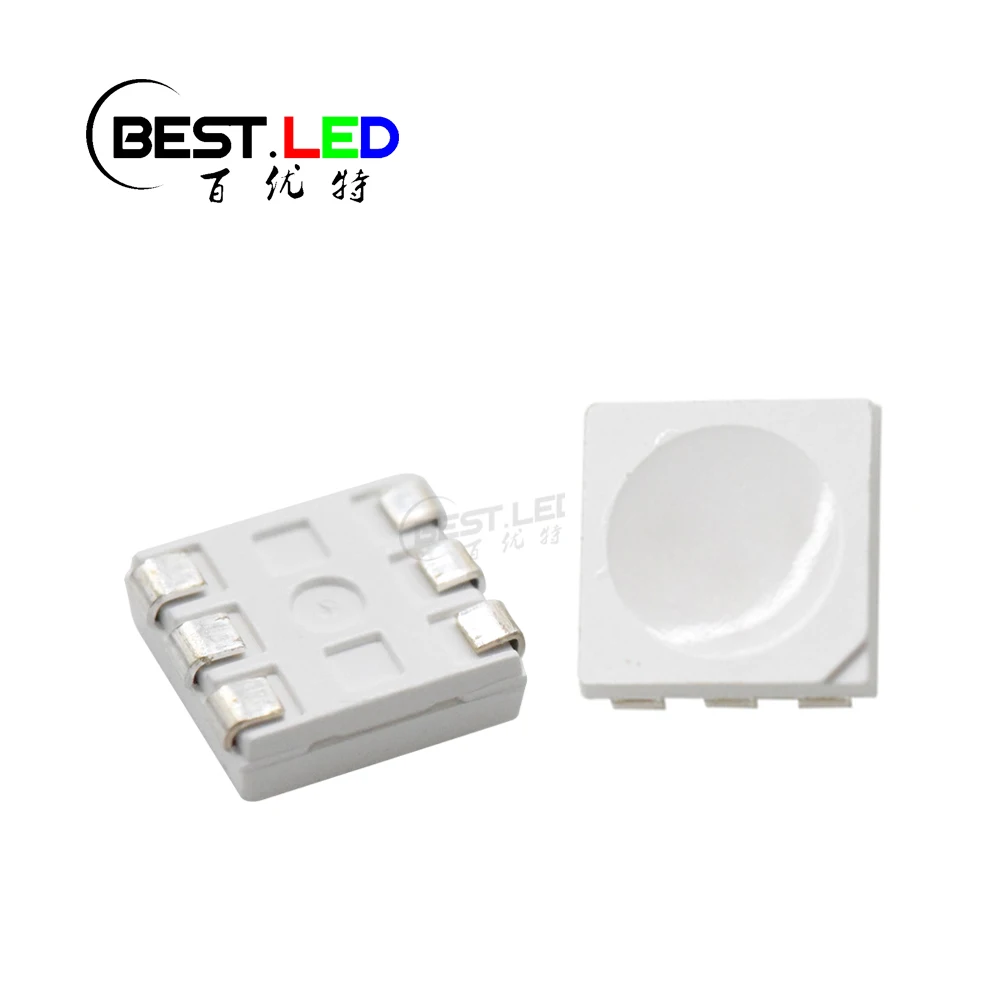 Milky Lens 6 Pins PLCC-6 Diffused 5050 SMD LED 740nm IR LED for Spectrum 740nm LED Grow Lighting