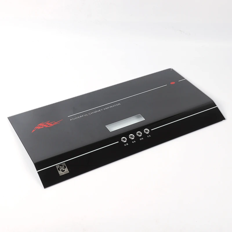 Custom bending larger tempered glass with silk screen printing for home kitchen appliance