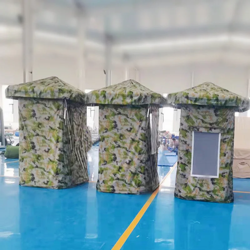 Outdoor Sentry and Field Combat Single Double Person Standing Guard Duty Sunshade Inflatable Tent for Gangting