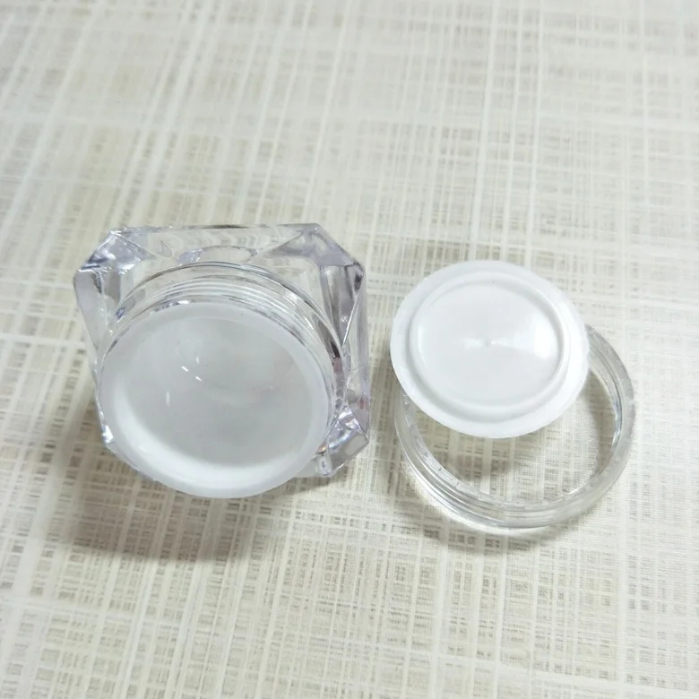 3g 5g 10g diamond shaped plastic cosmetic cream jars with lids