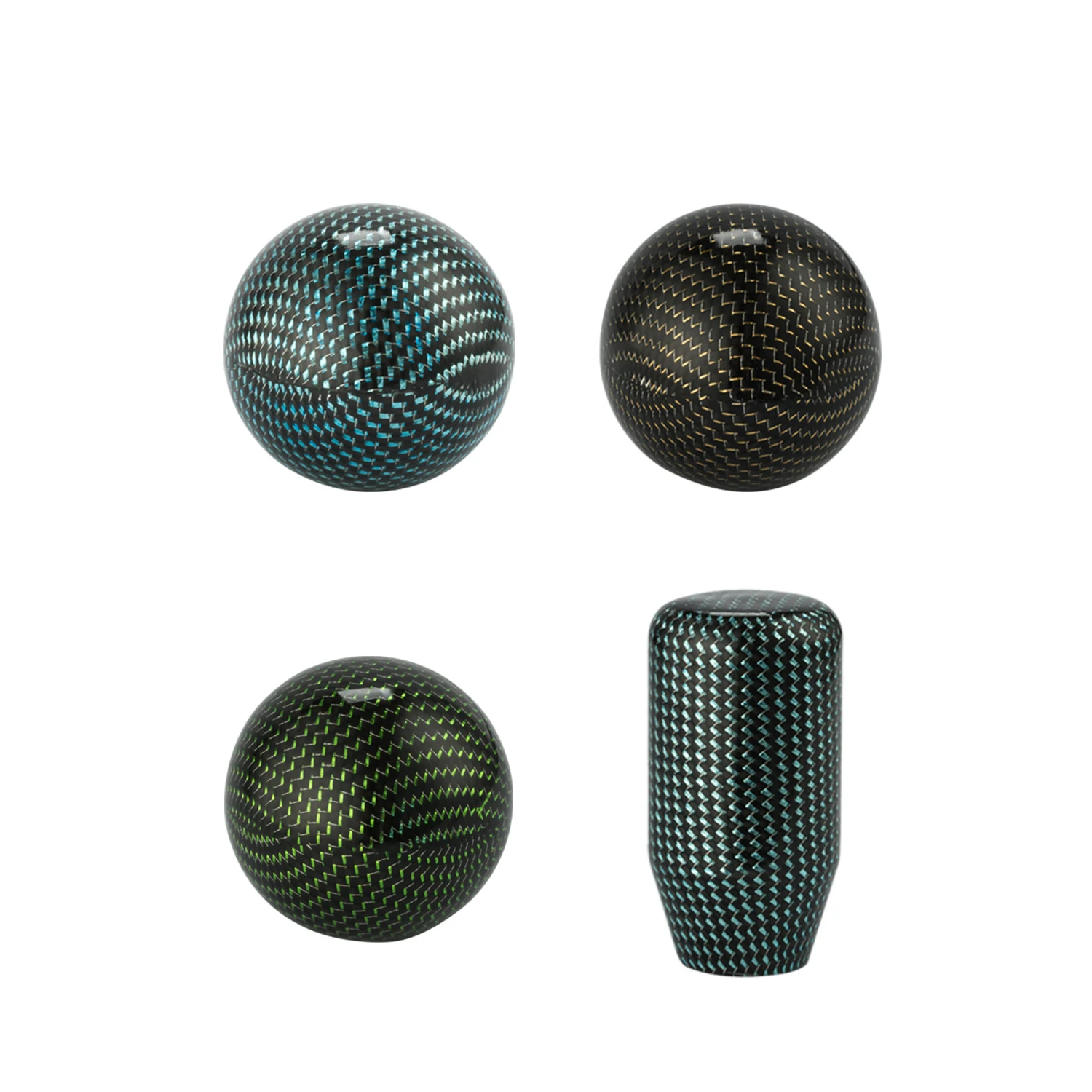 Pure carbon fiber gear lever ball joint carbon fiber gear knob trim carbon fiber shift shifter knob head lever for sale
