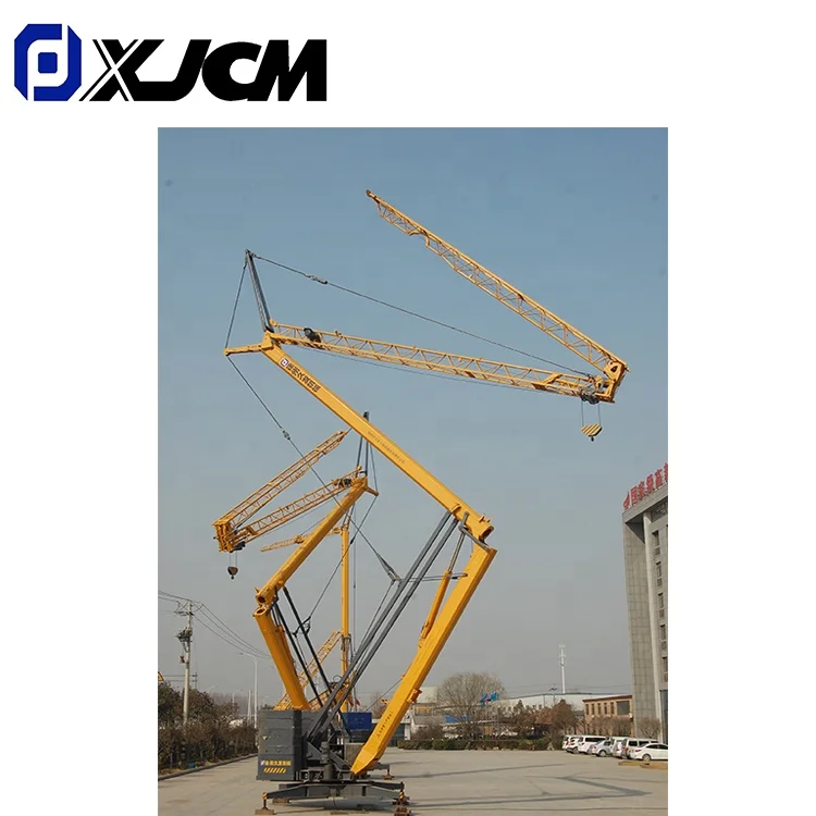 Jiufa Supplies Mobile Tower Crane for Sale Building Overhead Mini Folding 1 Ton CE Provided Bearing Truck Mounted Tower Crane