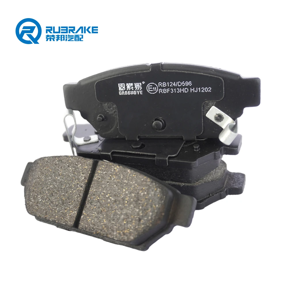 RUBRAKE China factory directly supply D596 car spare parts disc auto oem ceramic brake pad for cars