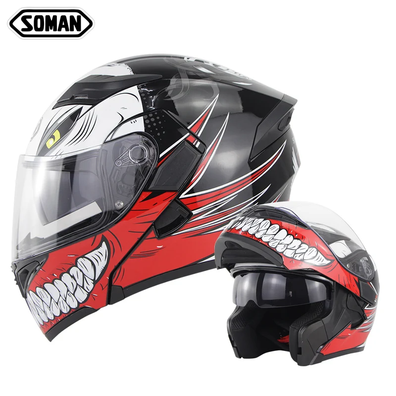 Newest Soman SM955 Flip UP Modular Motorcycle Helmets