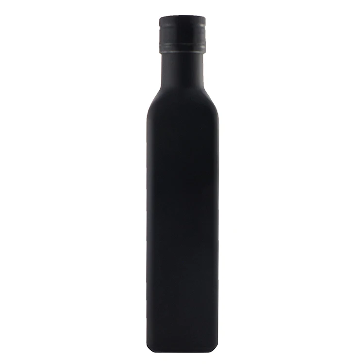 Wholesale 100ml 250ml 500ml 750ml 1L Empty Square Dark Green Marasca Cooking Olive Oil Glass Bottles