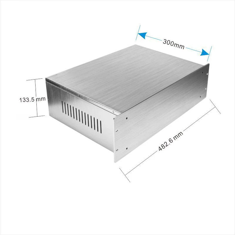 Hongfa Custom rack mount electronic cabinet case aluminum material 19 inch 2u server chassis metal case