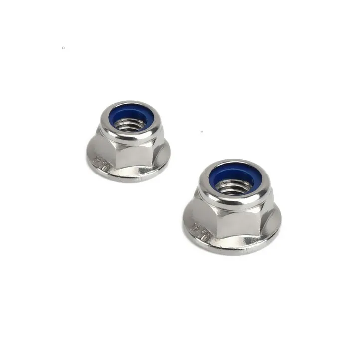 DIN6926 фланец Nylock вставленная Шестигранная гайка Ss316 нержавеющая сталь Фланцевая нейлоновая фиксирующая гайка