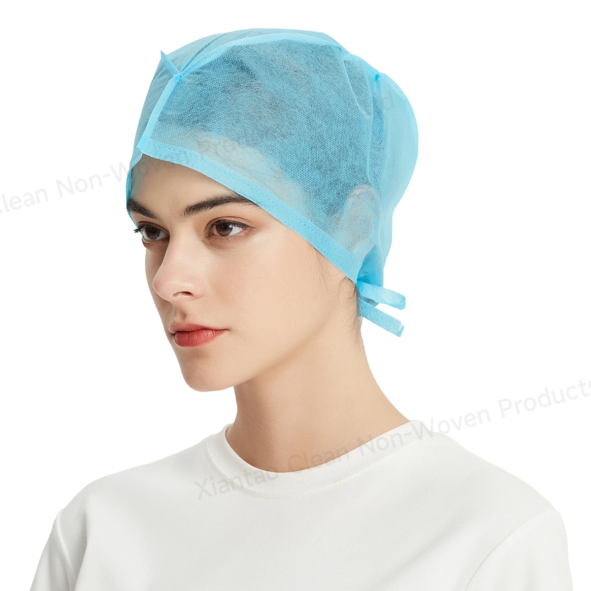 Medical Non-woven Surgical Doctor Cap with tie up cap Hospital Doctor Disposable SMS Full Cover Head Custom Surgical Cap