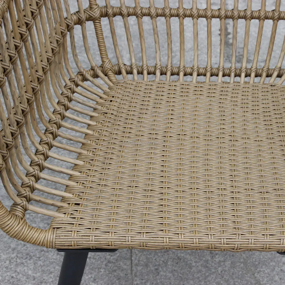 4 Pieces Rattan Outdoor Patio Chairs with Coffee Table&Cushions, All-Weather Rattan Outdoor Sofa, Outdoor Rattan Sofa Set