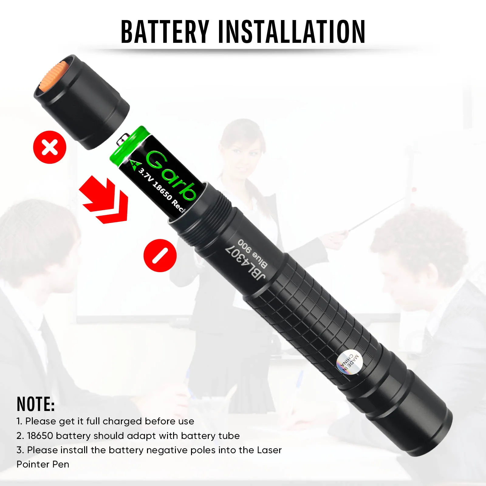 Rechargeable Blue Laser Light  405nm  Laser Pointer High Power Aluminum Case Visible Beam Laser with Battery