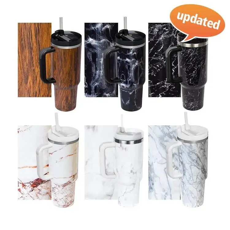 Ailingalaxy 40oz tumbler with handle and straw 40oz tumbler with handle 2.0 lid stanleyes stainless steel sublimation