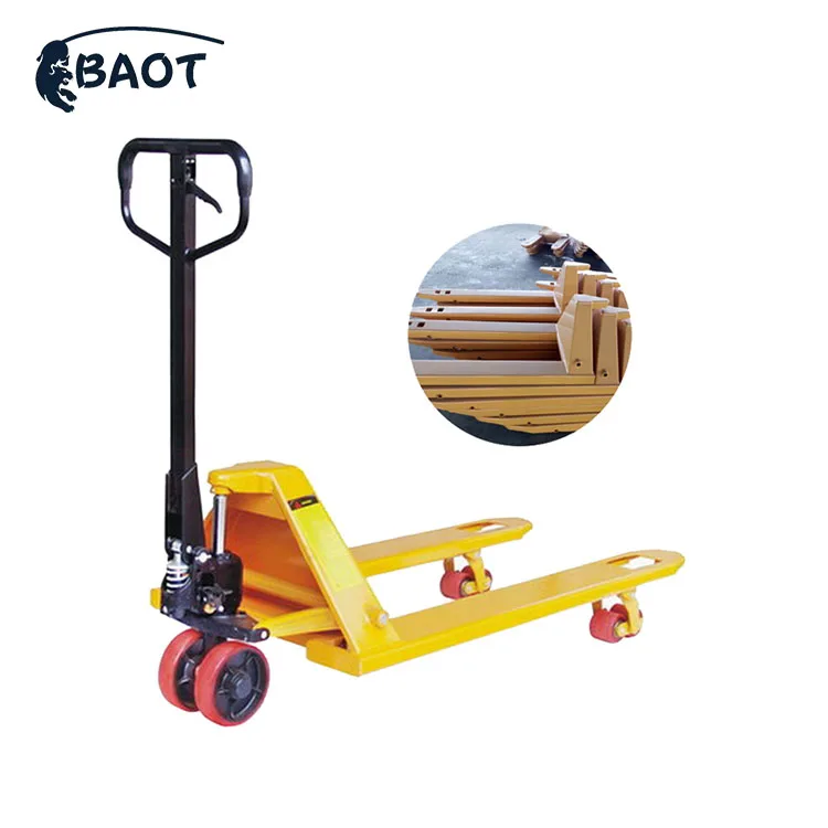 BAOT Factory supply 2.5 ton hydraulic manual trolley cheap forklift jack hand pallet truck