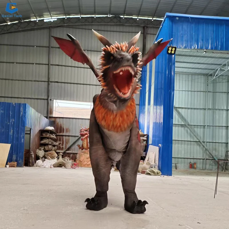 CCDC20 Life size walking dragon costume mascot animatronic dragon suit for adult