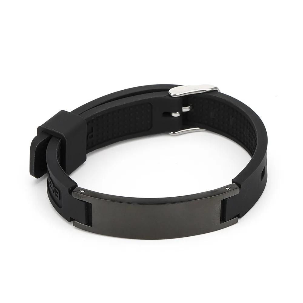 Антистатический браслет магнитный баскетбольный спортивный Pulsera баланс энергии титановый отрицательный ионный силиконовый
