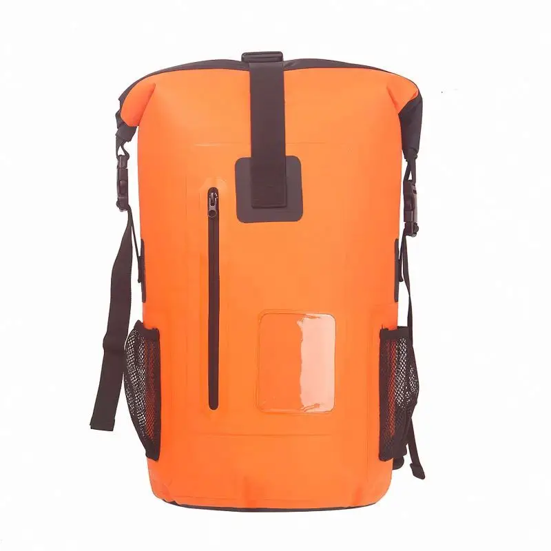 500D PVC Tarpaulin 20L Custom Logo Waterproof Dry Bag Backpack With Double Strapsroof For Outdoor Sports