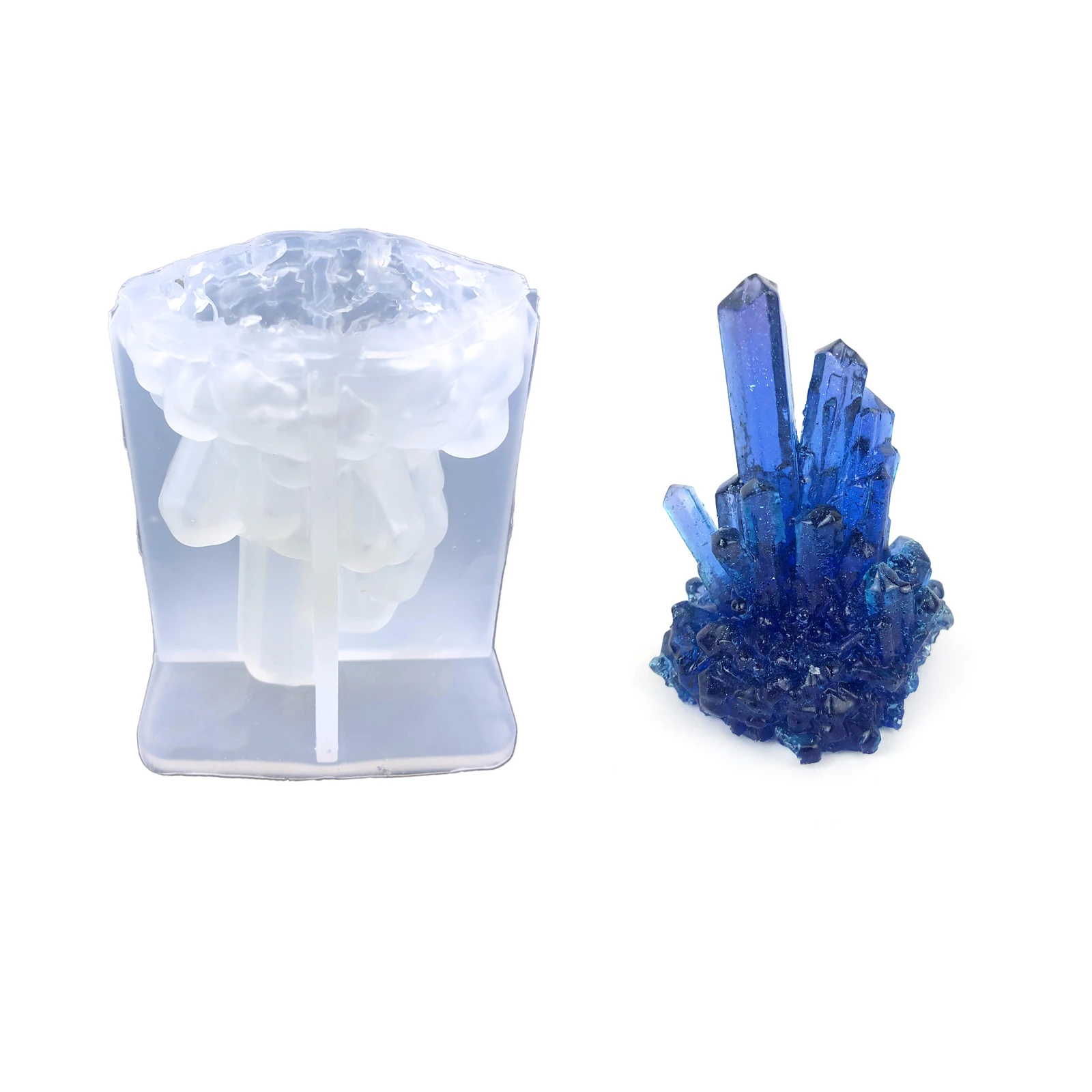 A8993 3D crystal cluster gemstone mold for plaster  epoxy resin molds silicone  moulds for candle resin craft