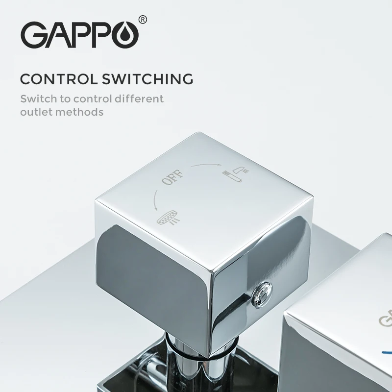 GAPPO Смарт Термостат смеситель для душа набор ванной комнаты отеля Латунь горячей и холодной воды скрытый душ ducha G7107-40