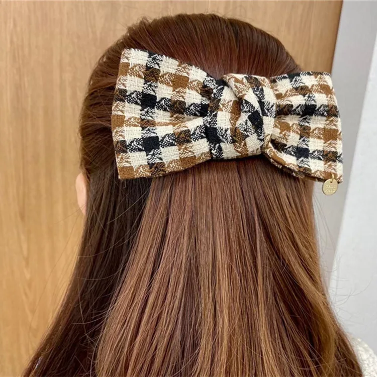 Hair Accessories Autumn Winter Spring Big Large Bow Velvet Fabric Barrettes Bows Hair Clip Korean Ponytail Hairgrip For Women