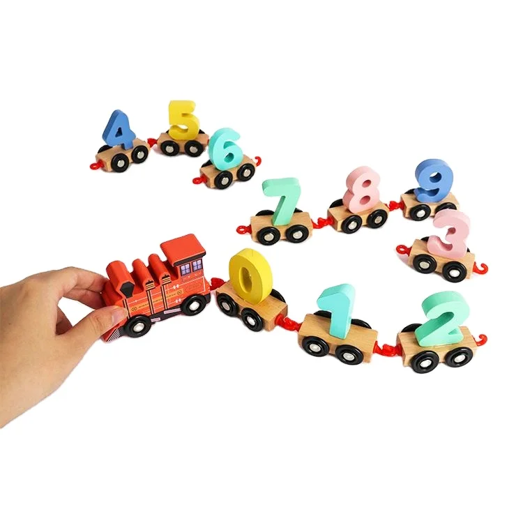 
Hot Selling Wooden Educational Train With Numbers Montessori Toys For Kinds 