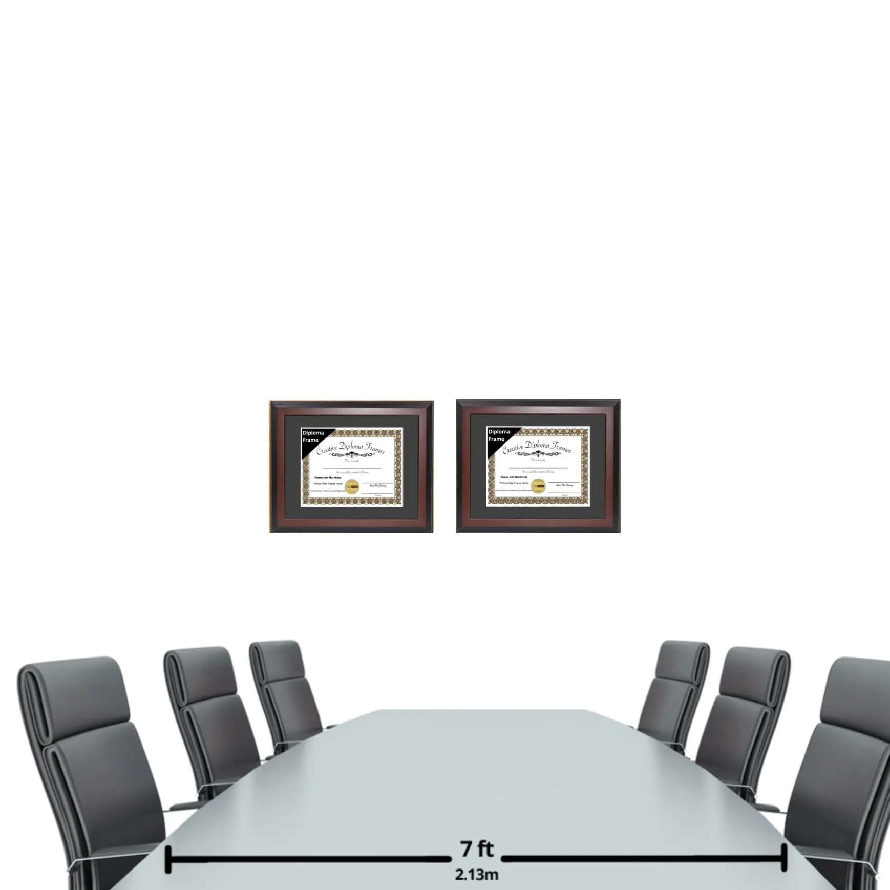 11x14 Mahogany  Diploma Frame with Black Matting Holds 11 by 14-inch Documents with Glass and installed Wall Hanger