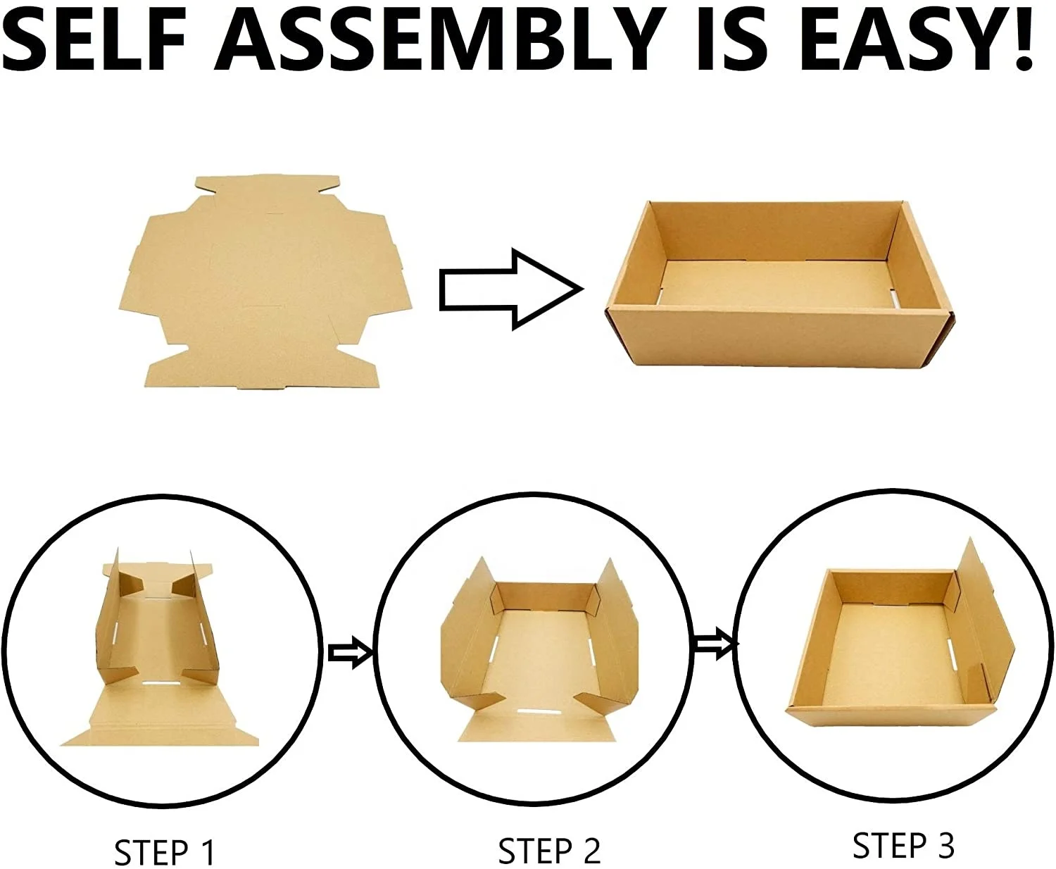 Custom Tray Box Corrugated Brown Folding Paper Tray Moving Corrugated Cardboard Tray