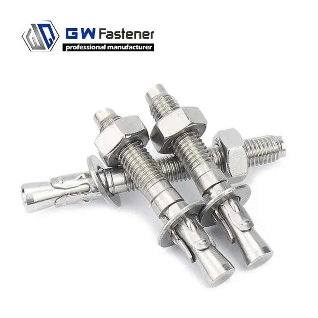 Stainless Steel Through Bolt A2 A4 Wedge Anchor A4 316 Wedge Anchor SS 304 316 wedge anchor