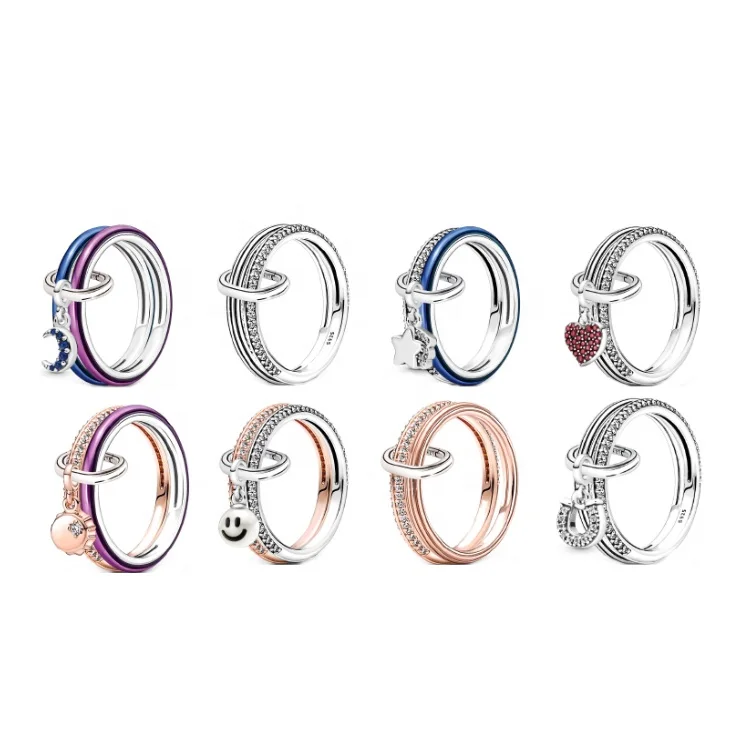 Новинка 2021, высококачественное очаровательное кольцо «сделай сам» из стерлингового серебра 925 пробы, подходящее мне, очаровательное кольцо Pandoraer