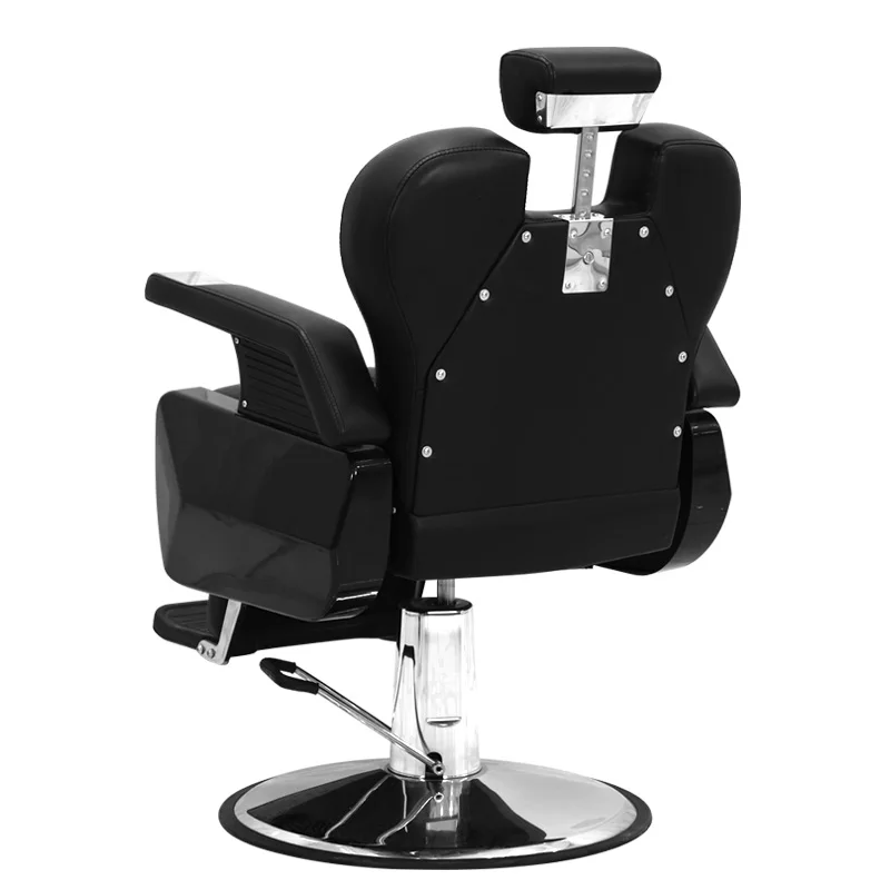 Import China Elegant Shaving Barbershop Antique Black Barber Chair Manufacture