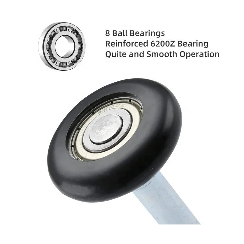 Sealed Bearing Custom Cheap 46*120 Mm Sliding Garage Door Axle Bottom Nylon Roller with 13 Ball Bearing Sealed