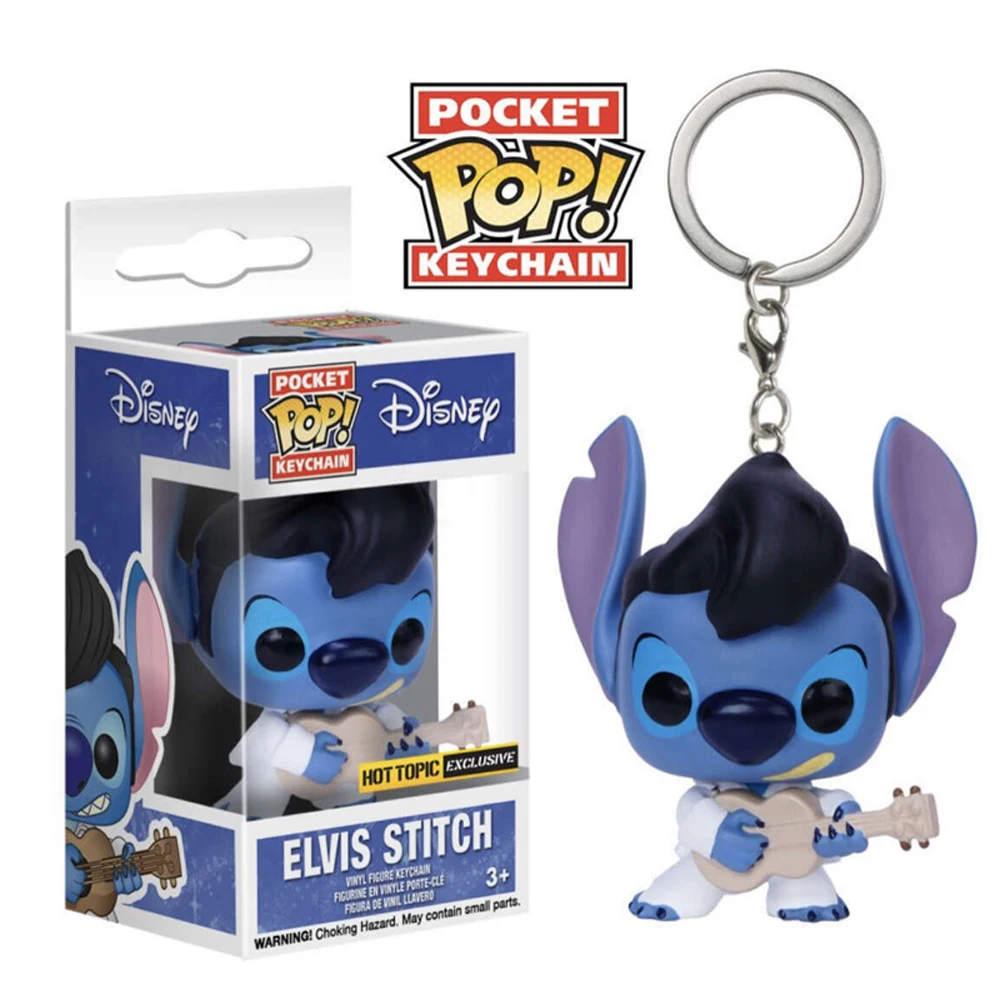 Funko Pop Elvis stitch Action Figure Keychain Toys 4cm