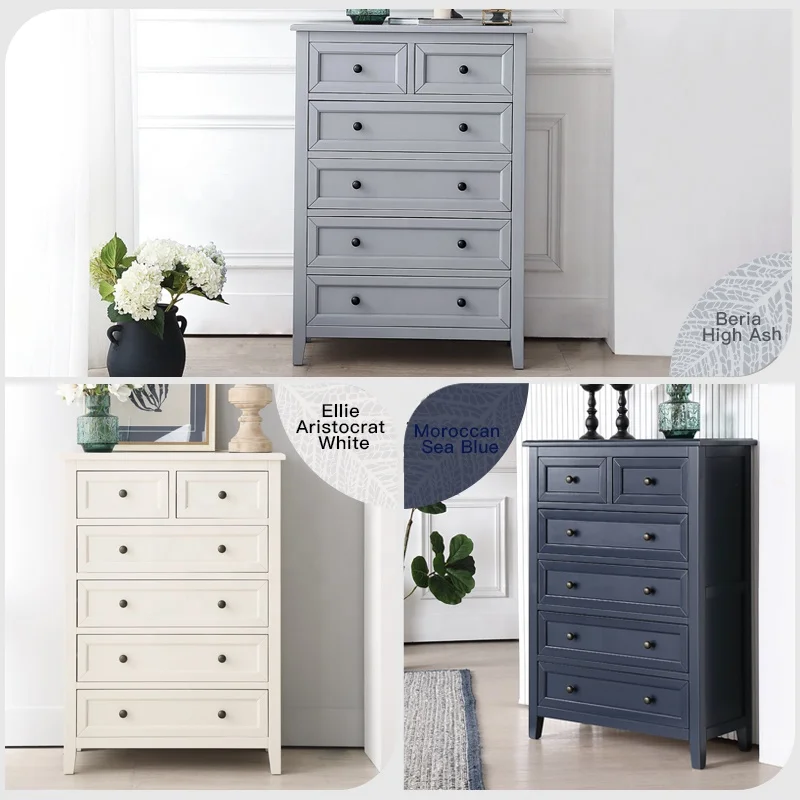 
[new] luxury family American rural solid wood six bucket cabinet pure solid oak storage cabinet side cabinet 