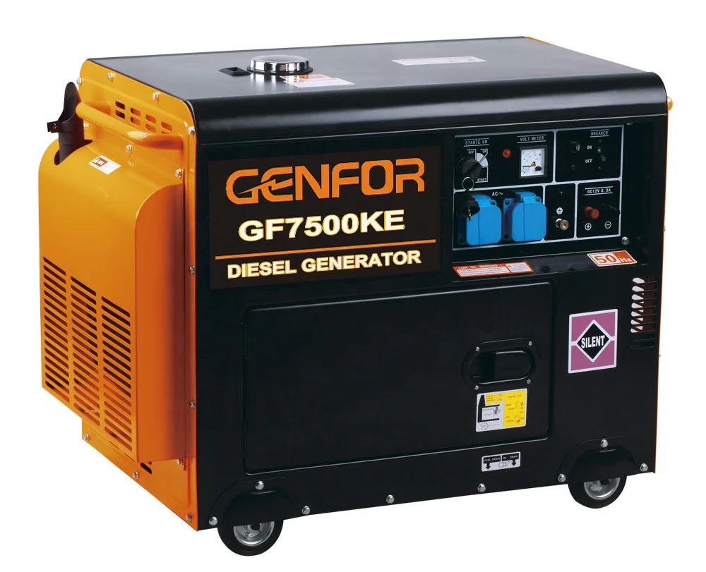 6KW 5KW 7KW Standby Power easy move Silent Diesel Generator Key start generator Brush easy  ATS Generator