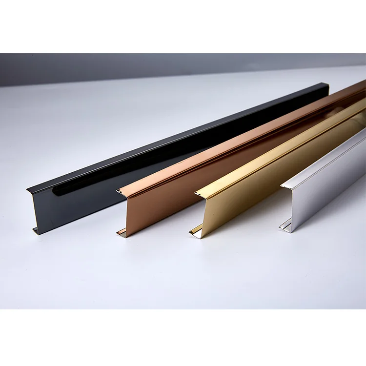 Wall metal tile divid strip u channel wall stainless steel tile trim
