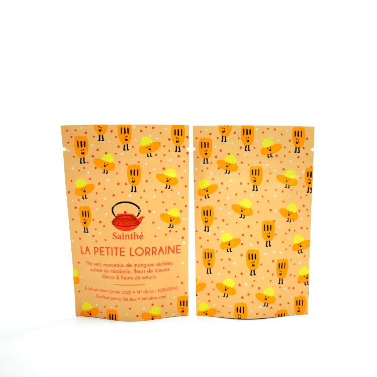 Biodegradable Eco Plain Ziplock Stand Up Bag With Window Custom Logo Pouch Supplier Square Bottom Paper Bag Manufacturer