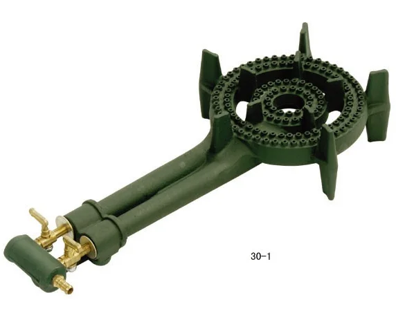 Chinese suppliers safe and durable long handle 2-ring stove parts cast iron burner