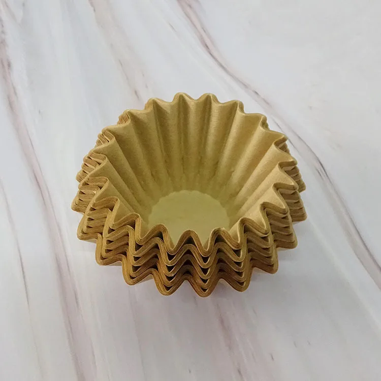 Custom 100 Sheets/bag  Filter Cup 02 Coffee Paper for Drip Filter Cup with Raw Wood Pulp Coffee Filter Paper