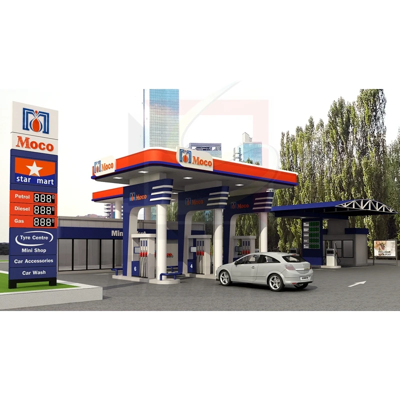 gas station illuminated pylon signs gas station canopy design