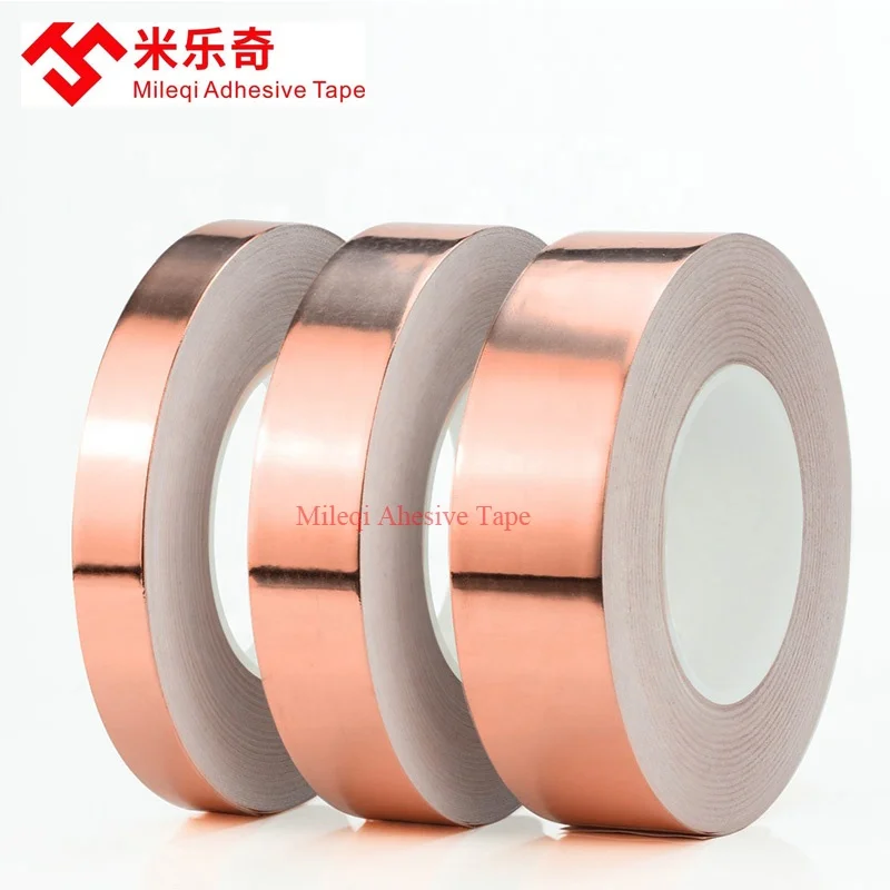 
Mileqi 0.1mm thick 1182 conductive copper foil tape with conductive adhesive for soldering jewelry, transformers 