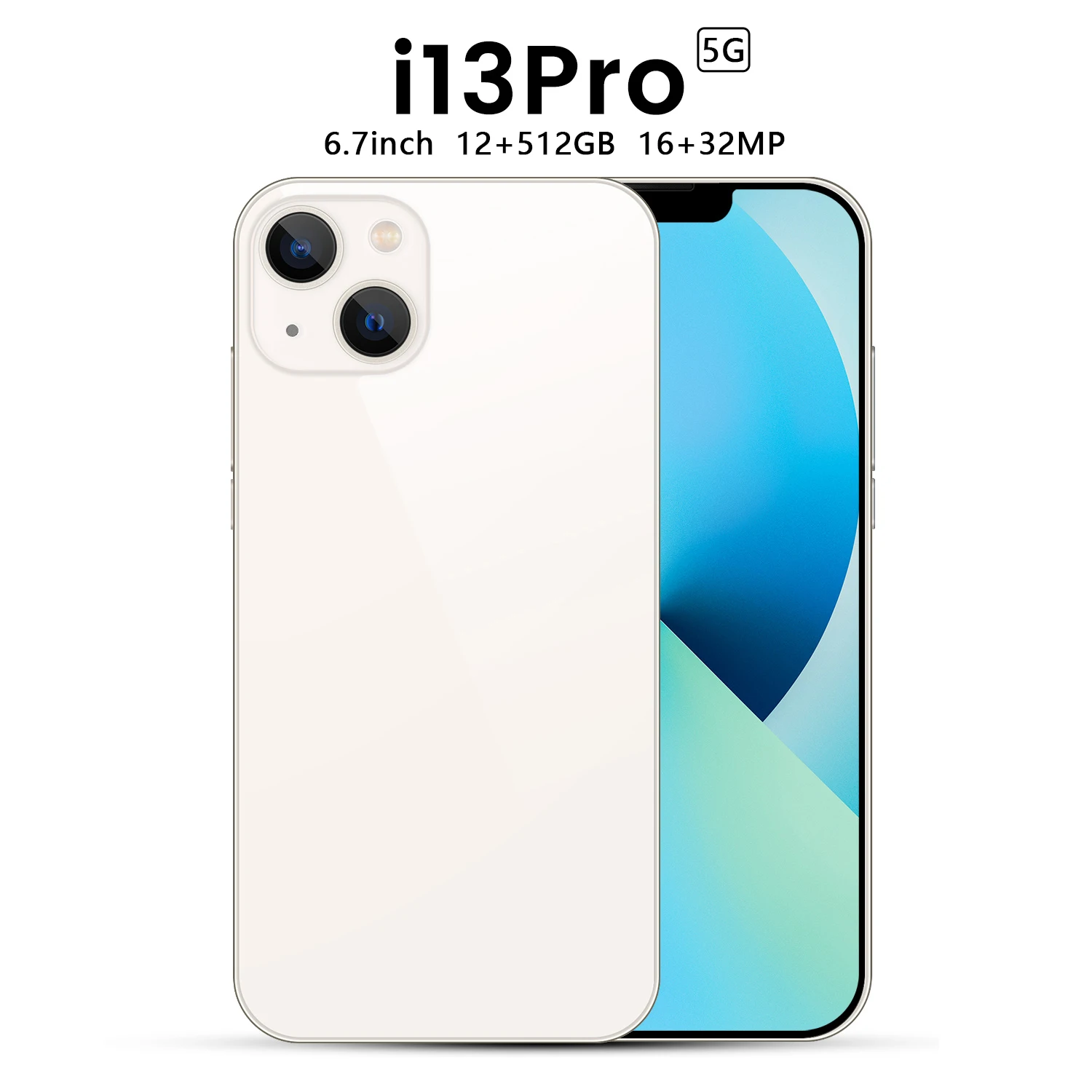 Original phone Smartphone i13 Pro Cross-Border 6.7 Inch Manufacturers Direct Selling Mobile Phone 16+512GB Android10.0
