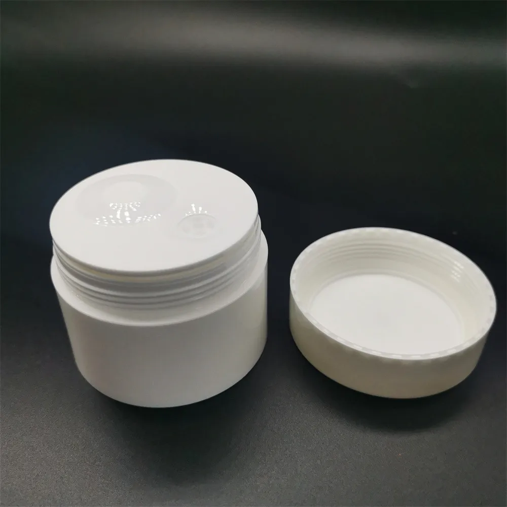 50 ml airless cream jar white custom logo empty plastic cream gel jar