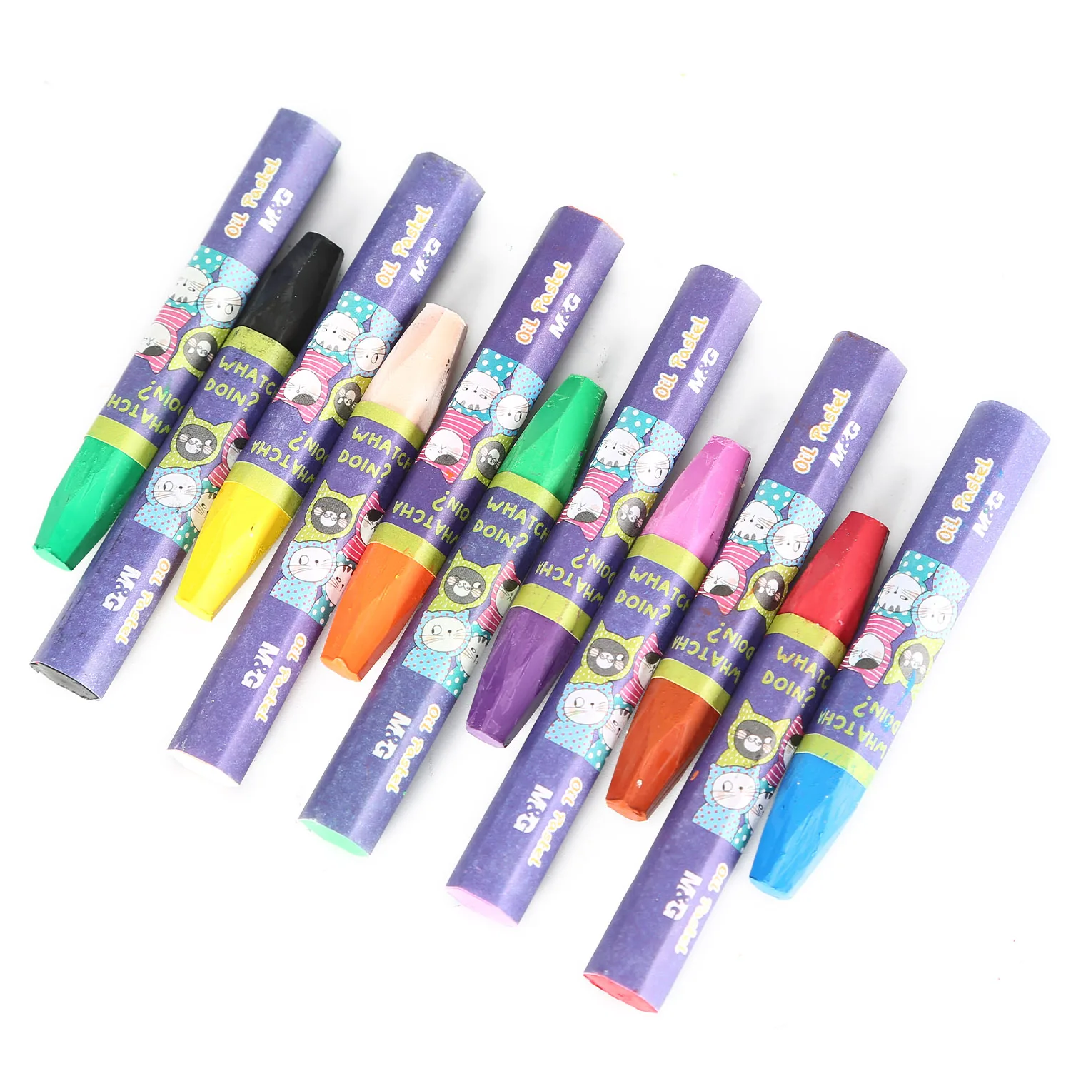 Wholesale 12 18 24 36 Color Soft Kid Hexagonal Shape Oil Pastel Set