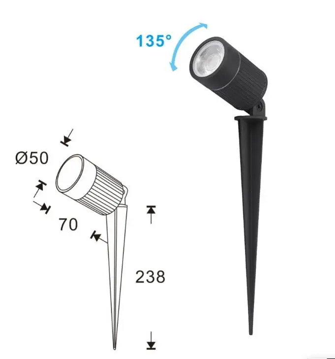 AC100-240V 7W Aluminum Alloy Twig Tree Outdoor Lighting Tree Illumination Light SC-J102A